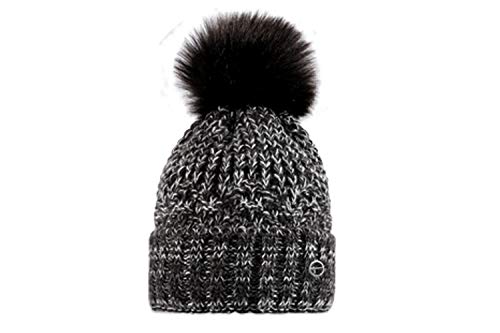 Tamaris T316 - Gorro de punto para mujer con solapa y forro polar