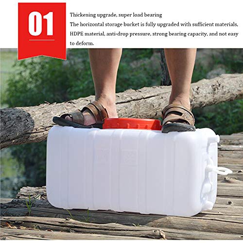 Tanque de Agua Para Acampar al Aire Libre Contenedor de Almacenamiento de Plástico，Coche Cubo Portátil Agua Potable Del Hogar Cubo de Almacenamiento Con Grifo ，Barril Químico Industrial