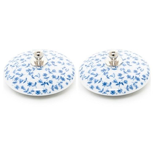 Tapón Lavabo, bañera y Bidet Universal Decorado 2 uds Porcelana Blancos
