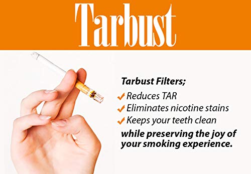 Tarbust Filtros para Cigarrillos, Filtros Desechables, Paquete Económico, 300 por Paquete | Con il Sistema de Bloqueo de Nicotina, de Alquitrán