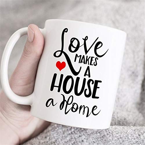 Taza Love Make a House a Home, regalo de inauguración de casa, regalo de casa, regalo de familia, regalo de aniversario, regalo para ella, regalo de boda, regalo para esposa