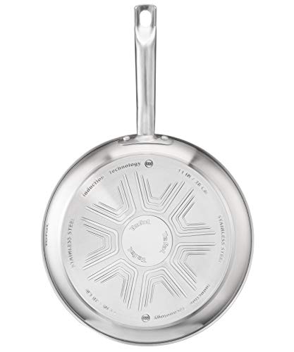 Tefal E49204 Virtuoso - Sartén sin revestimiento (24 cm, acero inoxidable)