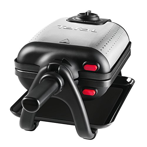 Tefal WM756D - Gofrera, 1200 W, 80 cm, acero inoxidable, negro/acero inoxidable