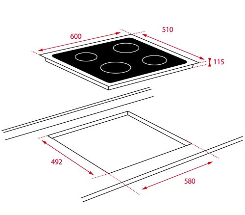 Teka VTC B Negro Integrado Cerámico - Placa (Negro, Integrado, Cerámico, 6300 W, 230 V, 50 - 60 Hz)