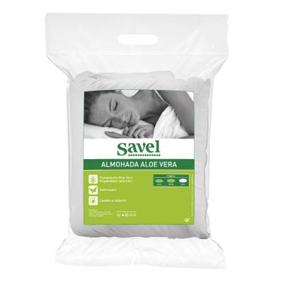 TIENDA EURASIA® Almohada de Aloe Vera Premium - Tacto Seda - Relleno de Fibra Hueca Siliconada de Alta Recuperación (90 cm)