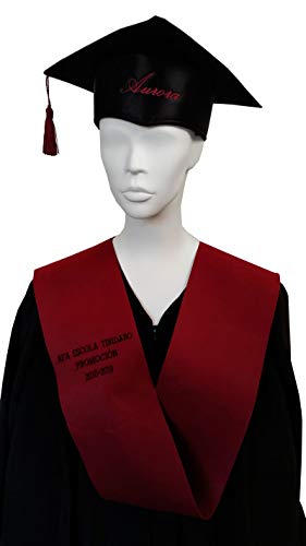 Tiltextil Birrete de Graduación Adulto Unisex, Negro, Talla Única
