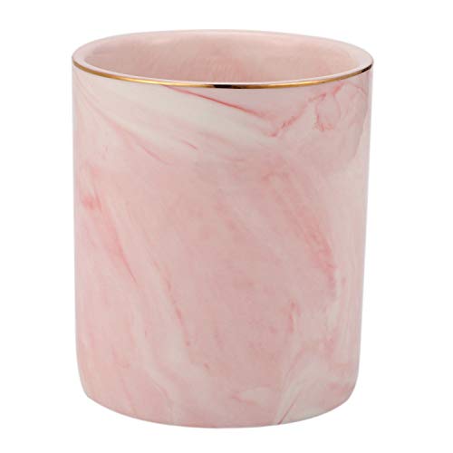 Timagebreze PatróN de MáRmol Estuche de LáPices CeráMica Estuche de Pincel de Maquillaje Estuche de Almacenamiento Estuche de Almacenamiento Cuchillo Tenedor Estuche Paquete Suave LíNea Rosa