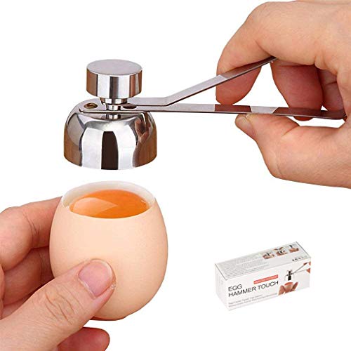 Topper de Huevo -Abridor de Huevo Acero Inoxidable Cortador de Ccáscara de Huevo para Huevo Duro Crudo/Blando