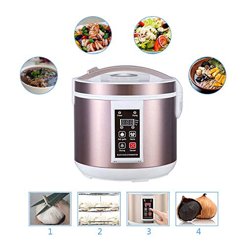 TOPQSC 5L Negro Fermentador de Ajo Control Automático Inteligente Fabricante de Ajos Fabricante de Alimentos Saludables Múltiples Clavo de Ajo de Cocina de DIY