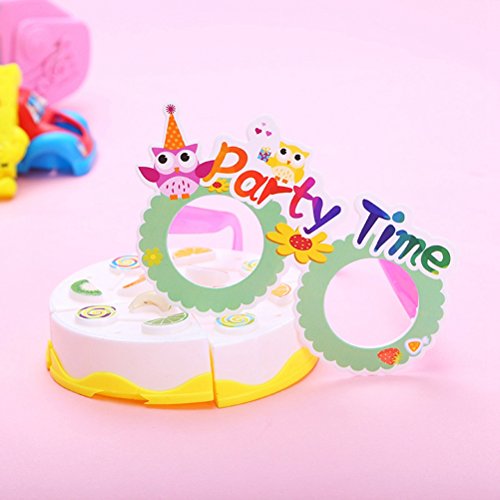 TOYMYTOY 12pcs Gafas de Fiesta,Gafas de Papel Novedad Juguete Feliz cumpleaños Fiesta Marcos de anteojos Photo Prop Party Supplies (Color al Azar)