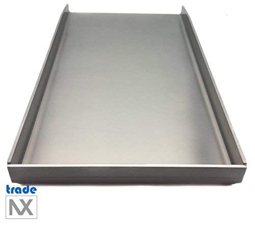 TRADENX Plancha de Barbacoa de Acero Inoxidable - Plancha y BBQ Accesorios para asar carne, pescado, verduras y frutas - 48x34 cm