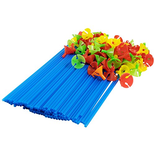 TRIXES 100 Soportes Multicolor para Globos Ideales para Fiestas y Celebraciones