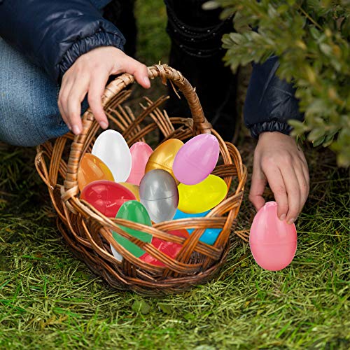 TRIXES Paquete de 12 Coloridos Huevos de Pascua Vacíos para Llenar de Sorpresas