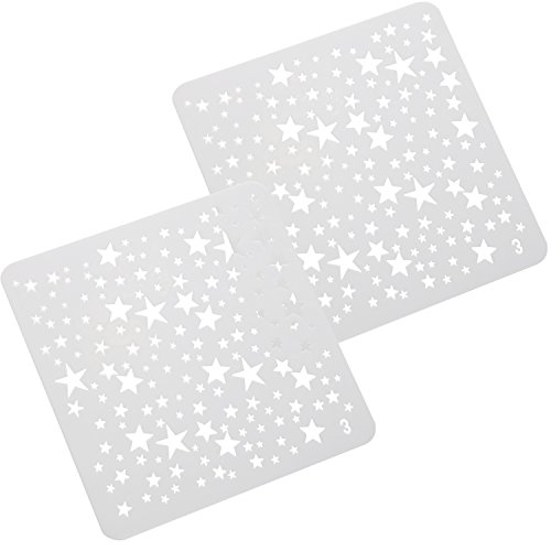 TRIXES Plantillas Esténciles para Dibujar Estrellas Diminutas Tarjetas Álbum de Recortes