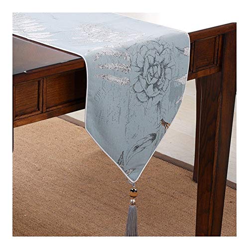 TUANZI Squisito Runner da tavolo Moderna Minimalista de Mesa Mesa de Comedor nórdica Abanderado per Feste, ristoranti e attività all'aperto (Color : Blue, Size : 33x220cm)