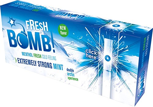 TUBOS FRESH BOMB! SABOR ARTIC CON PULSADOR (5 CAJITAS, 500 TUBOS)
