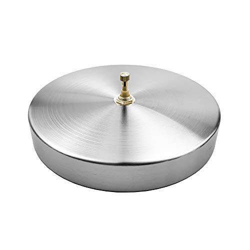 ufengke Reloj de Pared Solo Agujas sin Marco Grande Reloj Quartz Metal 3D DIY Plateado para Salon Comedor, Diámetro 63cm