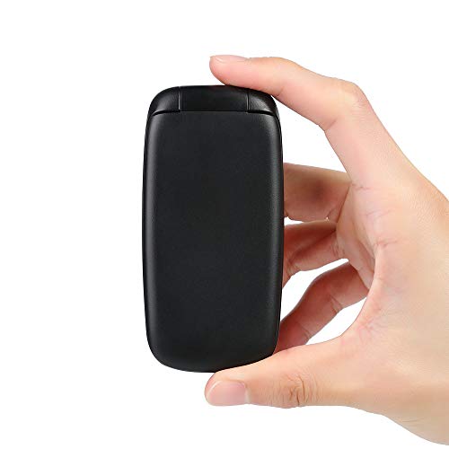 ukuu 1,8" Teléfono móvil Unlock con Tapa para Personas Mayores 800mAh Teclas Grandes gsm Dual SIM Fácil de Usar para Ancianos Negro F200