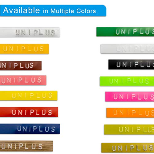 UniPlus 3D Cintas de Etiquetas Compatible para Dymo 9mm Embossing Impresora Blanco Sobre Negro/Oro/Champagne Gold/Plata/Transparente 9mm x 3m para Dymo Junior Máquina de Gofrado, Paquete de 6