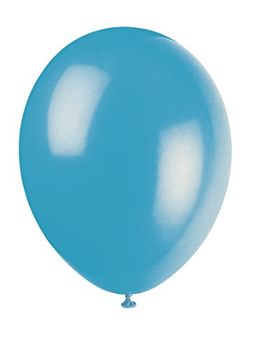 Unique Party-56858 Globos de Látex de 30 cm, Color Azul (Turquesa), Pack de 50 (56858)