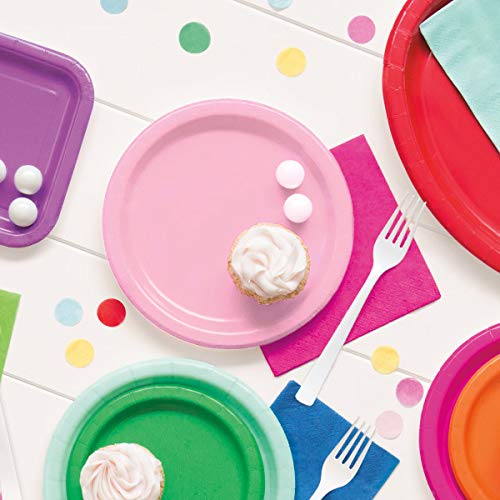 Unique Party - Platos de Papel - 23 cm - Rosa Claro - Paquete de 16 (30879)