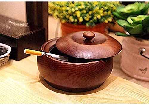 Urnas de cremación Cenicero de Madera Hecho a Mano cenicero Artesanal cenicero de Bonita decoración para Uso Interior y Exterior, Forro de Acero Inoxidable Incorporado