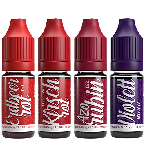V2 Colorante alimentario de vaina extremadamente concentrado, líquido para colorear bebidas, masas, coberturas y todos los demás productos alimenticios Set Día de San Valentín