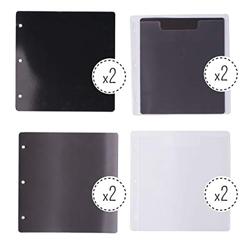 Vaessen Creative Almacenamiento con Bolsillos y Hojas Magnéticas para Organizar y Almacenar Plantillas de Corte, Sellos y Carpetas de Embossing, 25 cm x 25 cm