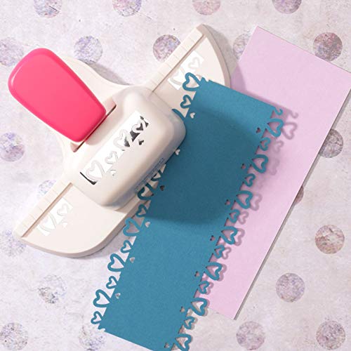 Vaessen Creative Perforadora de Bordes, Diseño Corazones, Para Proyectos DIY, Scrapbooking, Creación de Tarjetas y Más