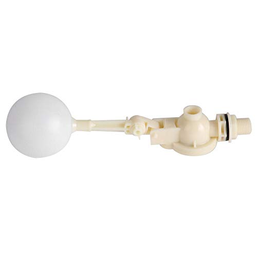 Válvula de flotador de agua con brazo ajustable Plasitc Rosca BSPT ajustable Sensor de nivel de agua líquida DN15/DN20 para estanque de tanque de agua(DN15)