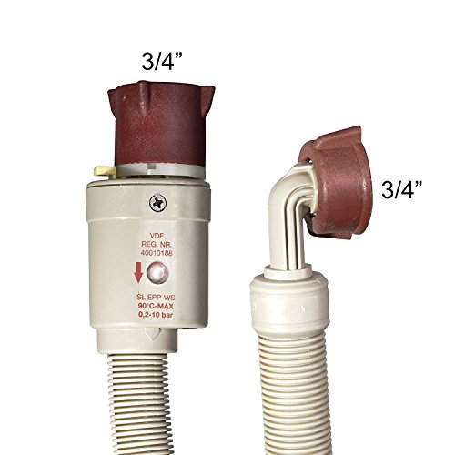 VARIOSAN Manguera de entrada de seguridad 11121, 1,50 m, 3/4", Aquastop, para lavadora y lavavajillas