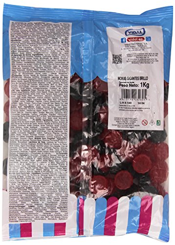 Vidal - Moras Gigantes Brillo - Caramelo de goma - 1 kg