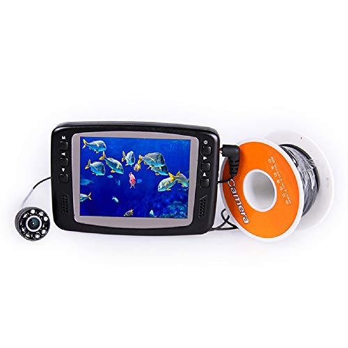 Video Fish Finder Cámara De Pesca Subacuática Portátil Cámaras De Pesca Subacuática Fija En Varilla Subacuático Monitor De 4.3 Pulgadas Cable De 30M Con Cámara IP68 Impermeable 8 LED Infrarroja