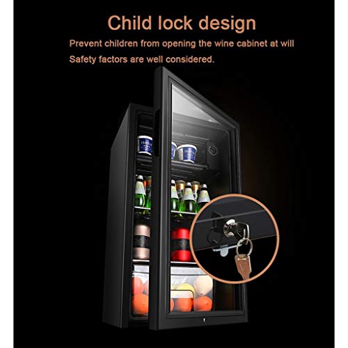 Vitrina de bebidas Bebidas refrigerador y refrigerador de 120L - Bebidas Nevera Refrigeraton con puerta de cristal y de bloqueo - puede refrigerador de la cerveza, vino, refrescos, perfecto for el hog