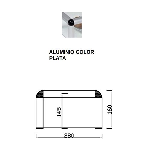 Vitrina expositora alimentos, ideal barra bar para los aperitivos , largo 1200 mm. color aluminio