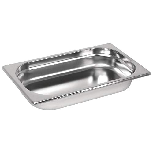 Vogue acero inoxidable sartén GN 1/4 40 mm 265 x 162 mm alimentos comida restaurante