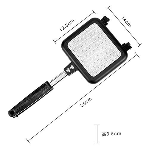 Waffle Maker Ninos Desmontable, Sandwichera FáCil De Limpiar, Gofres Recubrimiento Antiadherente De Doble Cara, Adecuado Para Estufa De Gas, Adecuado Para Estufa EléCtrica De CeráMica,Yellow