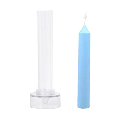 WANDIC - Molde de plástico Transparente para Velas, diseño cilíndrico