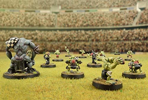 War World Gaming Gutrot Greenskins - Set de 2 Blitzers - 28mm, Miniaturas, Fantasía, Futbol, Blood Bowl, Goblin, Criatura Fantastica, Figura Coleccionismo