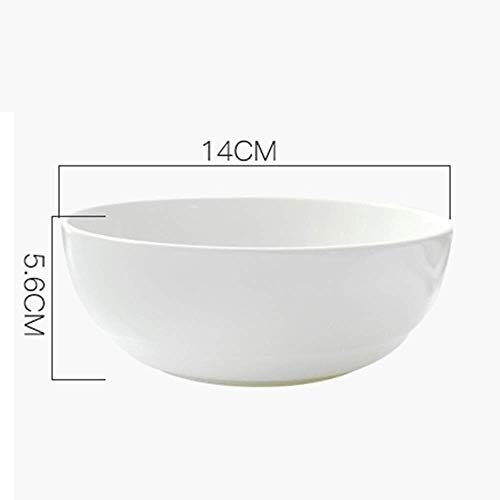 WCS Tazón Tazón de cerámica de Porcelana Cuenco Plato de Arroz Familia Plato de Sopa de Fideos Tazón de cerámica Ensaladera Individual Frutero instantánea de Fideos Tazón