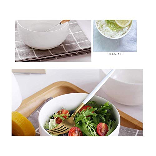 WCS Tazón Tazón de cerámica de Porcelana Cuenco Plato de Arroz Familia Plato de Sopa de Fideos Tazón de cerámica Ensaladera Individual Frutero instantánea de Fideos Tazón