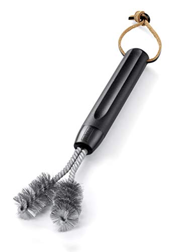 Weber 6495 - Cepillo para parrillas en forma “Y” para facilitar la limpieza de las rejillas de hierro colado vitrificado, negro