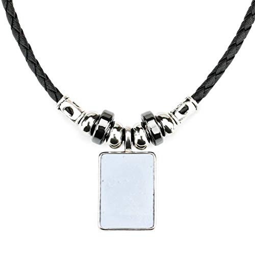 WEDFTGF en blanco cuadrado metal sublimación impresión colgante térmica transferencia de calor tinte collar joyería fabricación personalizada