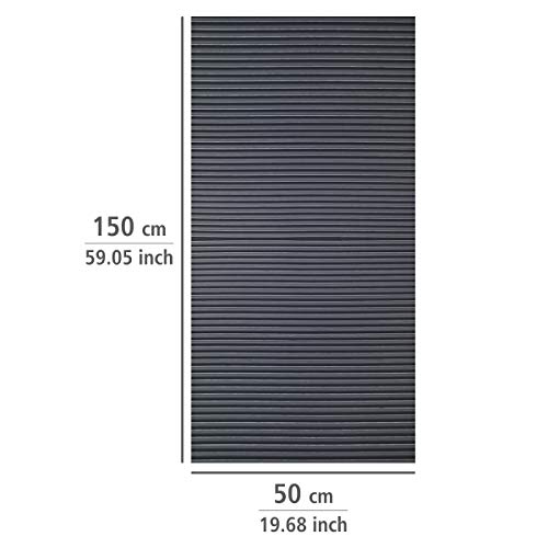 Wenko Esterilla Antideslizante Adaptable, Etilvinilacetato, Negro, 150 x 50 x 3 cm