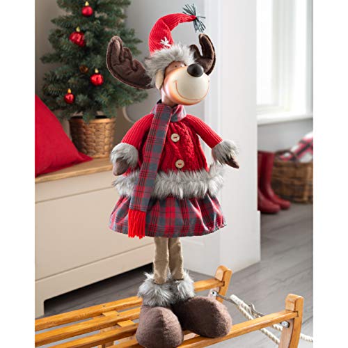 WeRChristmas - Figura Decorativa de Reno, diseño de Reno, Multicolor
