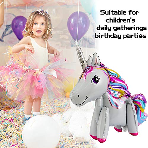 whatUneed 2PCS Unicorn Balloons, Party Foil Balloon, Juguetes para Boda, Fiesta de cumpleaños Decoración para niños Regalo para niños
