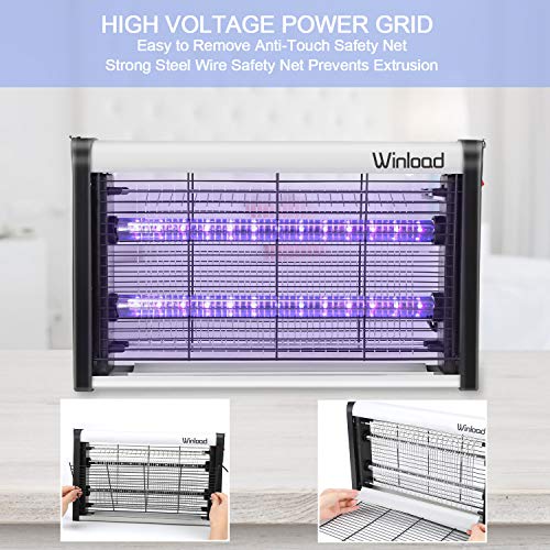 Winload Lampara Mosquitos, 4W UV LED Lámpara Anti Mosquitos Electrico, Electrico Repelente Mosquito para Cocina Casa, Area efectiva 80㎡