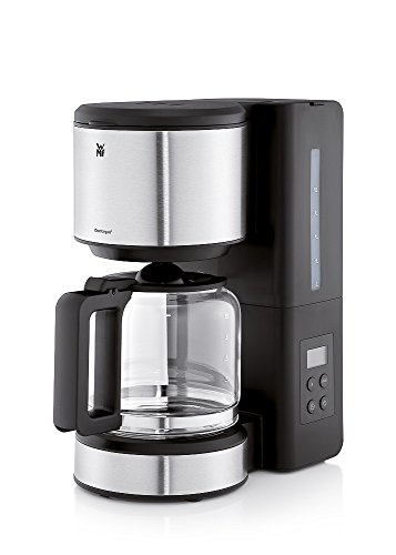 WMF Stelio Aroma Cafetera De Filtro Con Jarra, 1000 W, 1.25 litros, Cromargan/Vidrio, Negro/Plateado