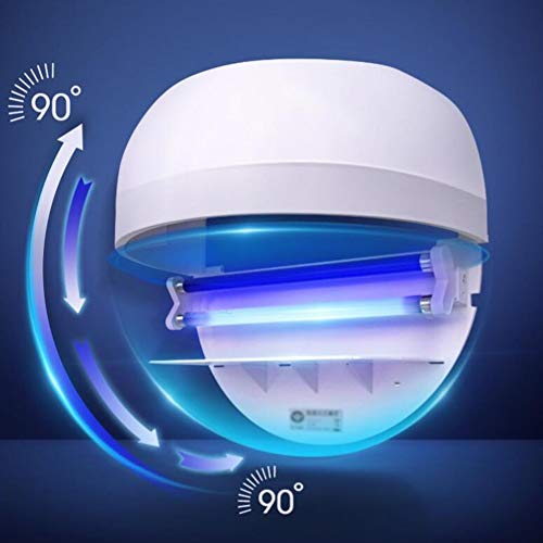 WUFENG Lámpara Matamoscas Electrico Trampa Pegajosa Montaje En Pared Mudo Insecto Kille Restaurante Luces De Control De Plagas Anti Mosca Casa (Color : Blanco, Tamaño : 36x17x20cm)