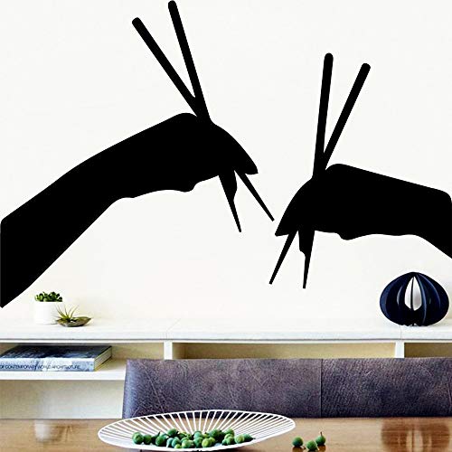 wZUN Estilo de Dibujos Animados Palillos Pegatinas de Pared Cocina habitación Mural Arte Cartel decoración Sushi Tienda calcomanía 36x52cm